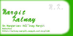 margit kalnay business card